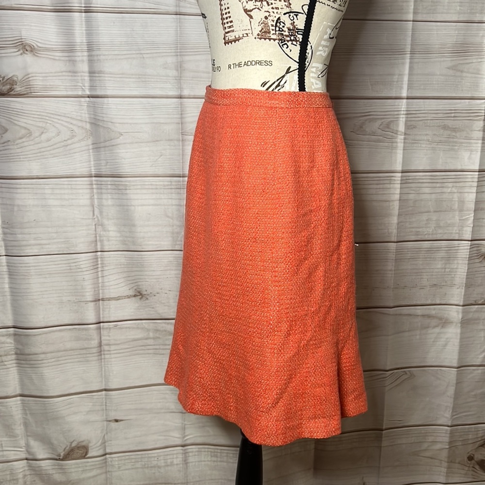 LeSuit Flared Pencil Skirt - Coral Mango Textured skirt -Women’s Skirt - 10P -A7 - Picture 4 of 8